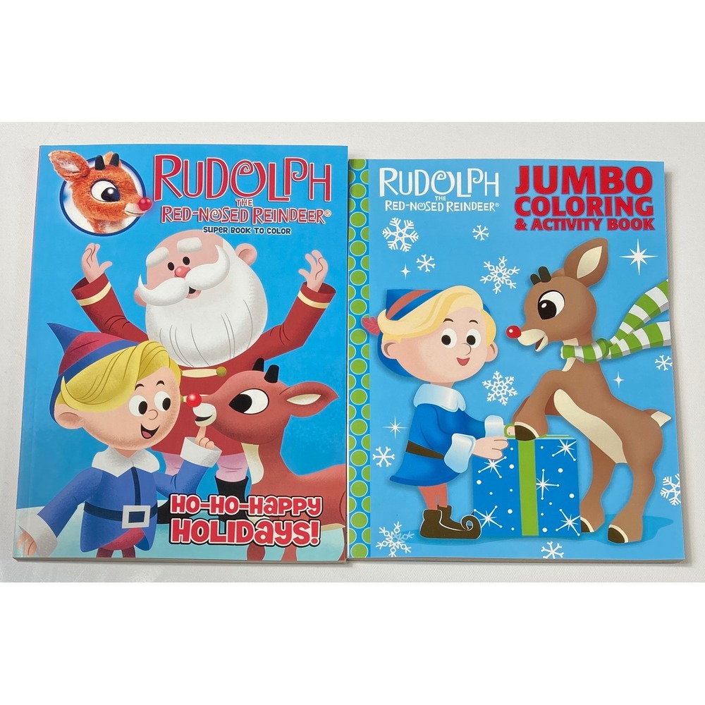 Rudolph The Red-Nosed Reindeer Ho-Ho-Happy Holidays & Jumbo‎ Coloring Activity
